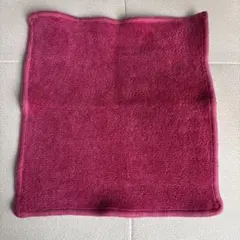 フェイラータオルハンカチ　無地ワインカラー