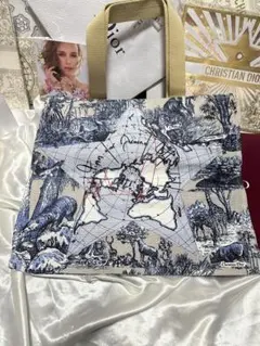 dior地図柄キャンバストートバッグ新品未使用
