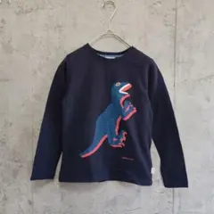 人気　ポールスミスジュニア 恐竜 DINO ロンT 長袖 130 紺 ダイナソー