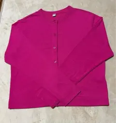 ユニクロ　UVカットジャージークルーネックカーディガン