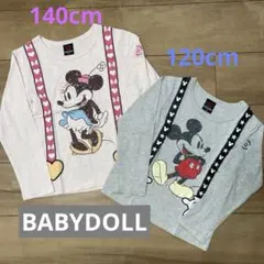 【値下】BABYDOLL ディズニー 長袖Tシャツ 2枚セット 120 140