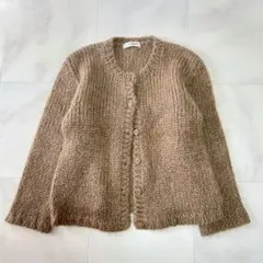 INGEBORGインゲボルグ カーディガン ウールモヘア ふわふわ ブラウン