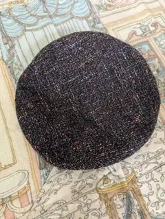 じ*お様 Chapeau d' O サマーツイード ベレー帽 ブラック系のサムネイル