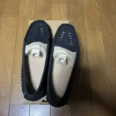 UGG モカシン ブラック ムートン ローファー レディース