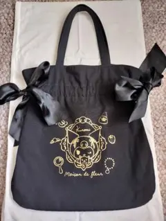 【美品】 メゾン ド フルール ダブルリボントートバッグ クロミコラボ サンリオ