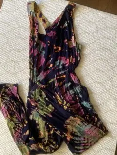 多色タイダイデザイン レーヨンオールインワン