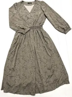 エンジェリーベ花柄 長袖マタニティワンピース