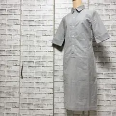 A.P.C アーペーセー シャツワンピース 半袖 ロング丈 グレー 38のサムネイル