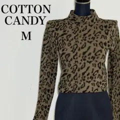コットンキャンディ 長袖クロップド丈 トップス レオパード柄 Mサイズ
