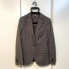 美品 36 スーツカンパニー レディーススカートスーツ ブラウンチェック ウール