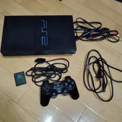 プレステ2本体　コントローラー　AVケーブル 電源ケーブル　メモリーカード