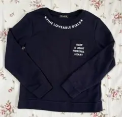 即発送 最安値 長袖トップス 長袖シャツ 長袖Tシャツ 紺 ロゴシャツ シンプル