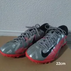 Nike サッカーシューズ グレー/オレンジ　22cm