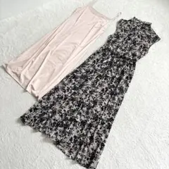 美品 ANAYI モノトーンペイズリーティアードワンピース 38 57200円