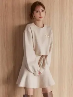 SNIDEL ブローチ付きニットセット