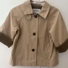 ZARA ベージュ 半袖コート