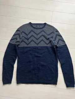 ZARA MAN ネイビー ニット　Lサイズ
