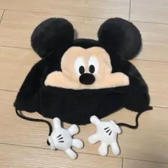 【公式】ミッキーマウス ファンキャップ 手袋付きボア帽子