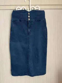 ダークブルー タイトスカート Lサイズ