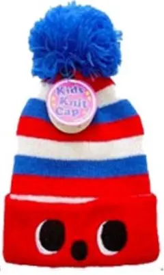 シュッポ♪　子供用　ポンポン付き：ニットキャップ