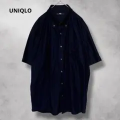 【ユニクロ】ドライイージーケアコンフォートシャツ/ネイビー/XL/大きいサイズ