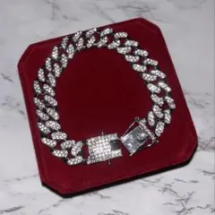 最高級ジルコニア ✨マイアミキューバンブレスレット シルバーのサムネイル
