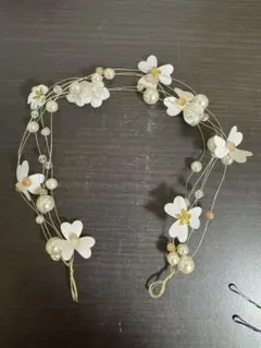 【美品】髪飾り 卒園式卒業式 ヘアバンド カチューシャ 花冠女子ヘアアクセサリー