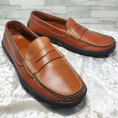TOD'S トッズ 26cm 革靴 ローファー 茶 レザー ロゴ 7のサムネイル