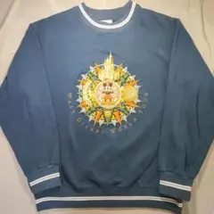 Disney　ディズニー ワールド ツアー Lサイズ　刺繍　ネイビー　スエット