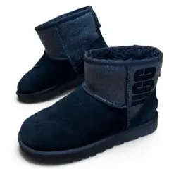 希少✨アグ UGG クラシックミニ スパークル ムートンブーツ 23cm 黒ラメ