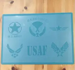 No.129送料込ステンシルシート空軍USAF ARMYアーミー　ミリタリー
