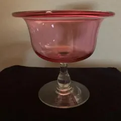 金赤ガラス脚付きコンポート　時代物 2025年最新】コンポート 金赤の人気アイテム - メルカリ