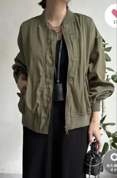 DouDou オリーブ MA-1 ジャケット