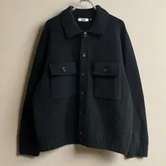 UNIQLO U ラムニットジャケット ブラック Mサイズ ユニクロユー