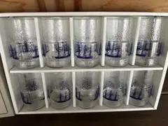 新品未使用☆HOYAクリスタル　船柄タンブラー10個セット　昭和レトロ☆当時物