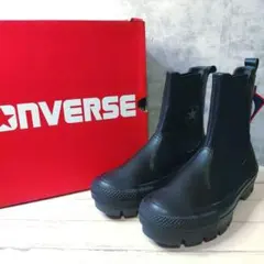 超美品✨コンバース レザー チェルシー サイドゴア ブーツ 黒 23.5