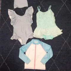 女の子用フリル水着セット 110センチ