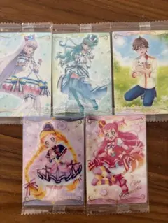 プリキュアウエハース　カード　わんだふるプリキュア　　5枚セット