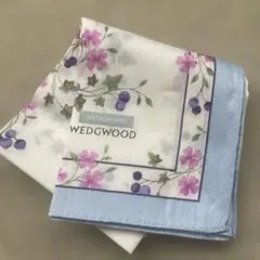 WEDGWOOD 花柄 シルクハンカチ☆新品未使用☆