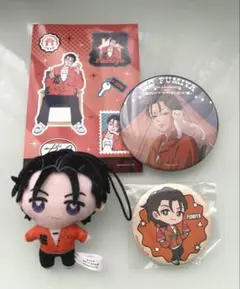 カリスマ 伊藤ふみや グッズ 4点セット　シール 缶バ ぬいぐるみ