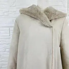アースミュージック＆エコロジー ボアコート ムートン風 ベージュ F 冬のサムネイル