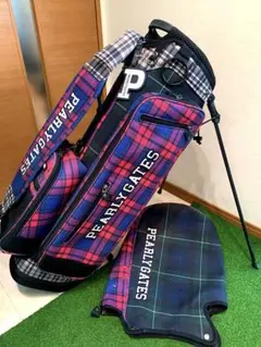 希少　完売　正規品　パーリーゲイツ　スタンド　キャディバッグ　マルチチェック柄