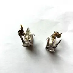鳩居堂　折り鶴　鶴　ピアス