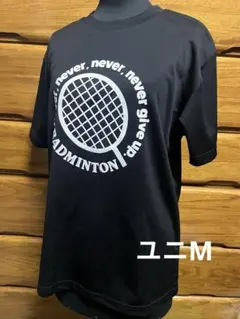 ★美品★バドミントンTシャツ 黒ユニM