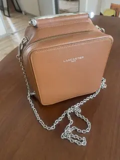 LANCASTER PARIS ブラウンショルダーバッグ