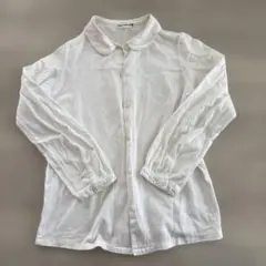 ミキハウス　130 ブラウス　丸襟　白　女の子