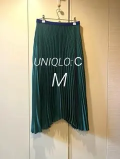 UNIQLO:Ｃ　2024 新品タグ付き　プリーツスカート　グリーン　Mサイズ