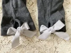 再再値下　裾リボン飾りが可愛く素敵♪ 綿素材　スパッツ　レギンス
