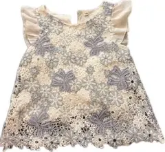 レース刺繍ノースリーブトップス 110cm