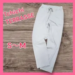 テチチテラス イージーパンツ ストレート レディース S M グレー ストレッチのサムネイル